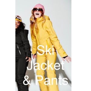 Halfdays Lawrence Jacket (small) and Alessandra snow pants (small) in Banana